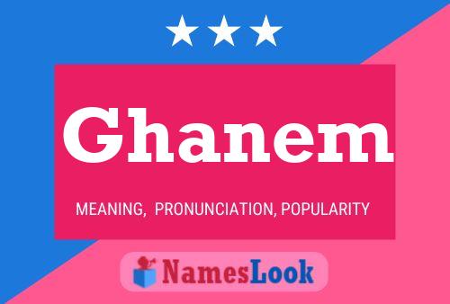 Постер имени Ghanem