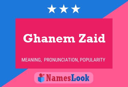 Постер имени Ghanem Zaid