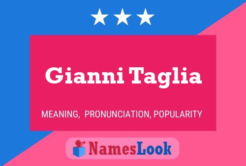 Постер имени Gianni Taglia