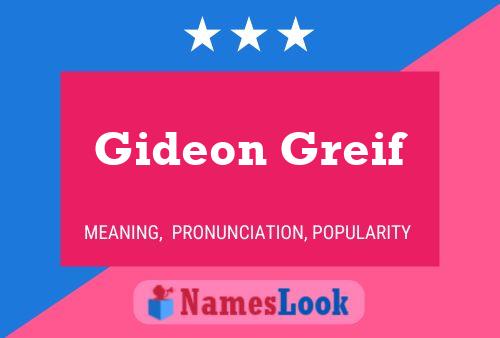 Постер имени Gideon Greif