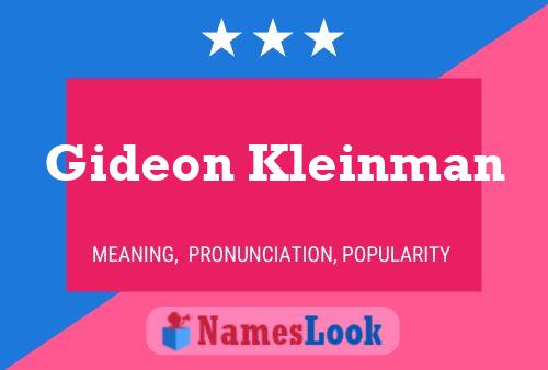 Постер имени Gideon Kleinman