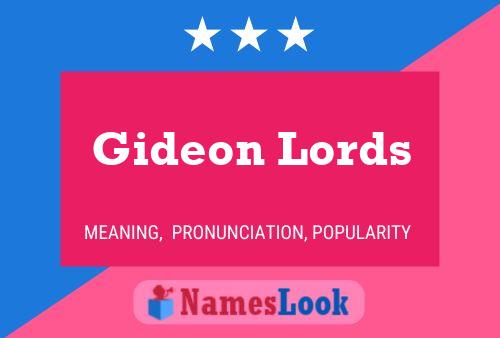 Постер имени Gideon Lords