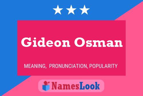 Постер имени Gideon Osman