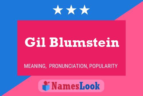 Постер имени Gil Blumstein