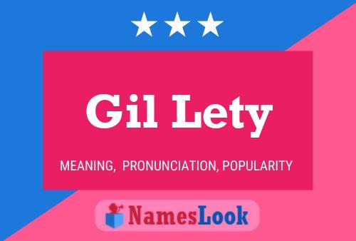 Постер имени Gil Lety