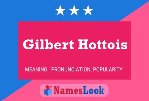 Постер имени Gilbert Hottois