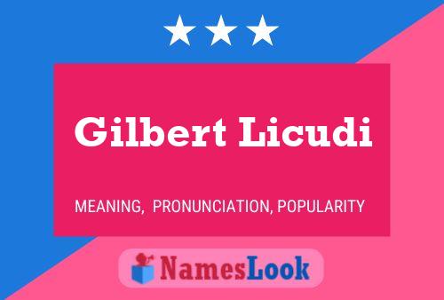 Постер имени Gilbert Licudi