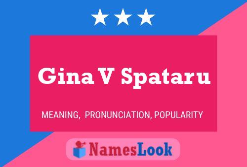 Постер имени Gina V Spataru