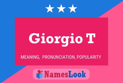 Постер имени Giorgio T