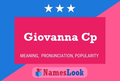 Постер имени Giovanna Cp