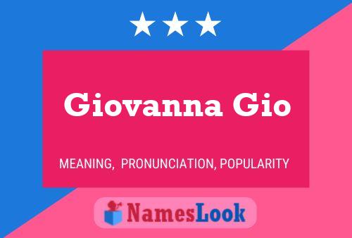 Постер имени Giovanna Gio