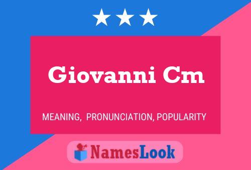 Постер имени Giovanni Cm