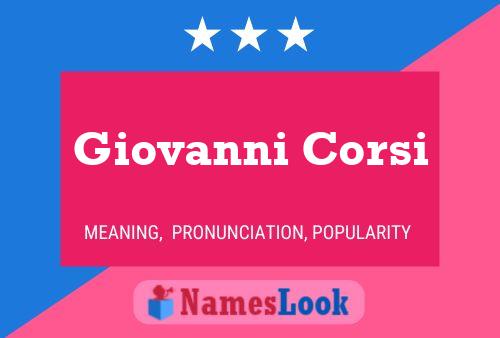 Постер имени Giovanni Corsi