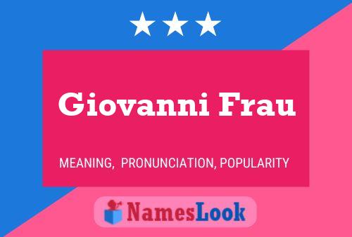 Постер имени Giovanni Frau