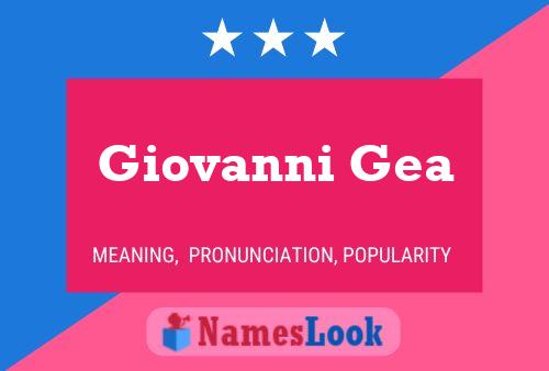 Постер имени Giovanni Gea