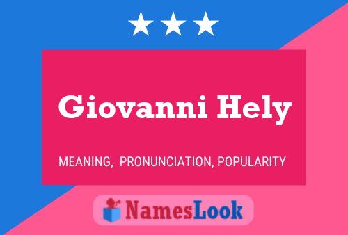 Постер имени Giovanni Hely