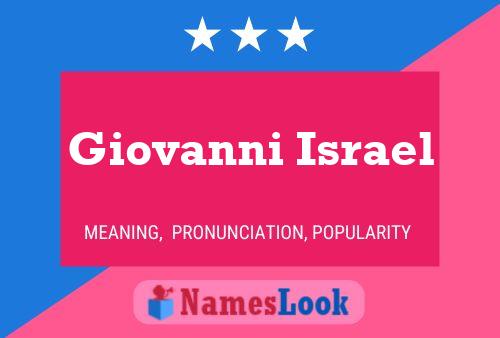 Постер имени Giovanni Israel