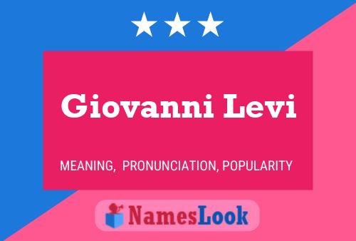 Постер имени Giovanni Levi