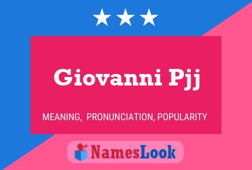 Постер имени Giovanni Pjj