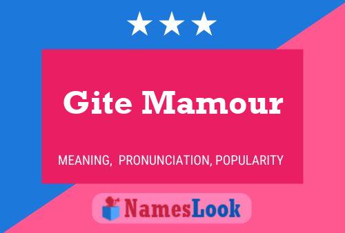 Постер имени Gite Mamour