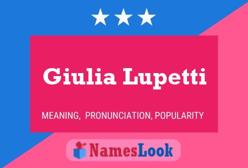 Постер имени Giulia Lupetti