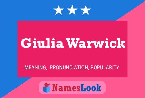 Постер имени Giulia Warwick