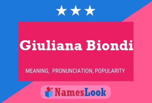 Постер имени Giuliana Biondi