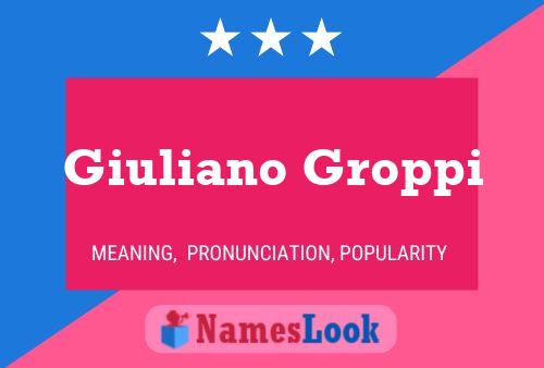 Постер имени Giuliano Groppi