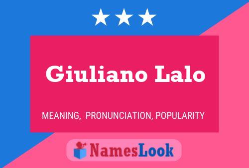 Постер имени Giuliano Lalo