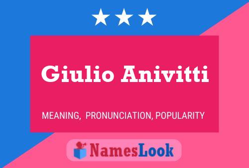 Постер имени Giulio Anivitti