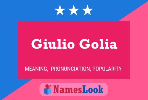 Постер имени Giulio Golia