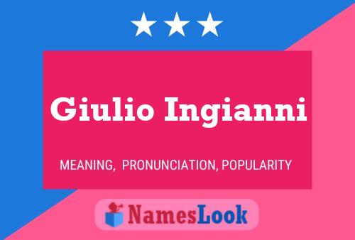 Постер имени Giulio Ingianni