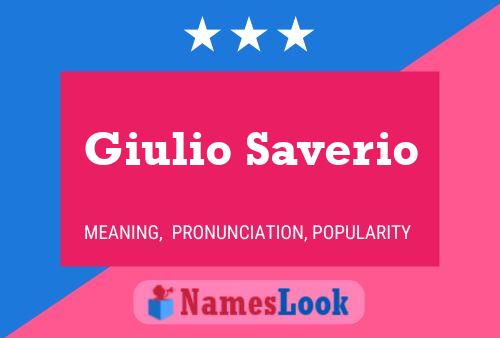 Постер имени Giulio Saverio