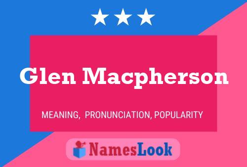 Постер имени Glen Macpherson