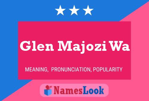 Постер имени Glen Majozi Wa