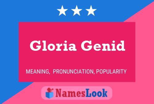 Постер имени Gloria Genid