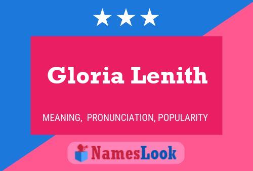 Постер имени Gloria Lenith