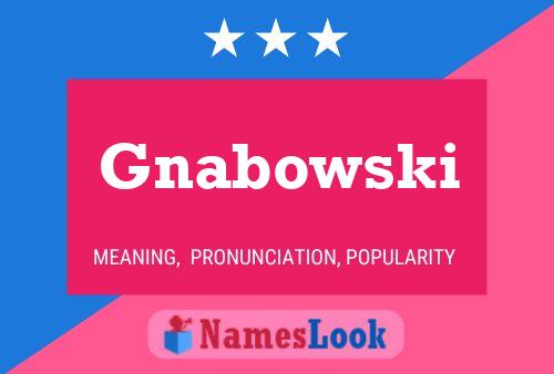 Постер имени Gnabowski