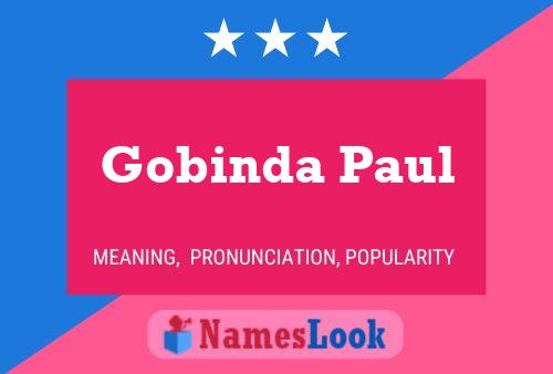 Постер имени Gobinda Paul