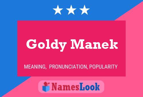 Постер имени Goldy Manek