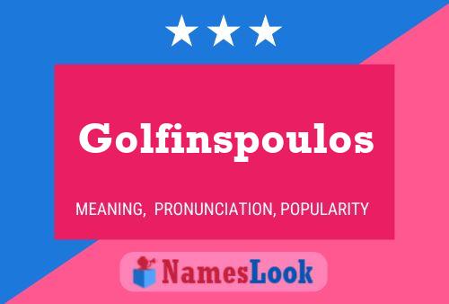 Постер имени Golfinspoulos