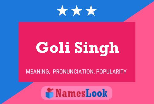 Постер имени Goli Singh