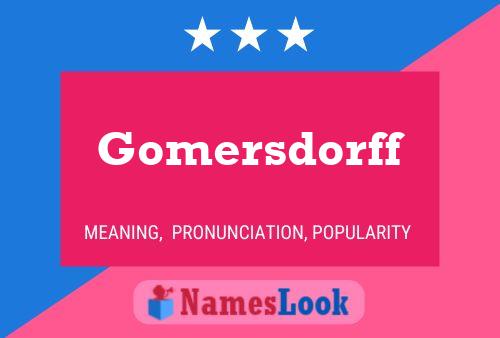 Постер имени Gomersdorff