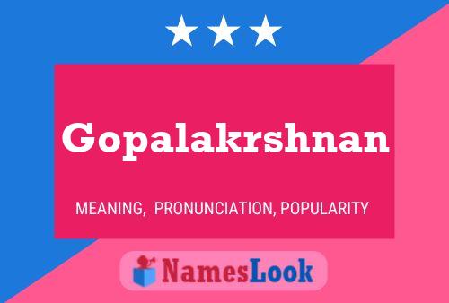 Постер имени Gopalakrshnan