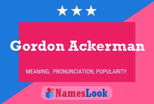 Постер имени Gordon Ackerman