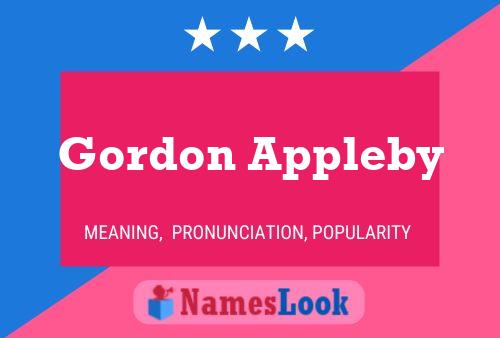 Постер имени Gordon Appleby