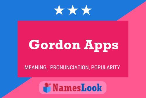 Постер имени Gordon Apps