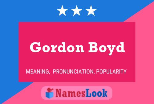 Постер имени Gordon Boyd