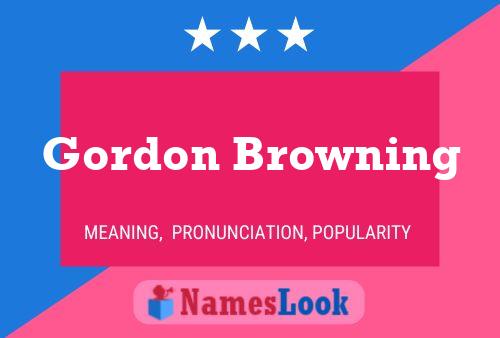 Постер имени Gordon Browning