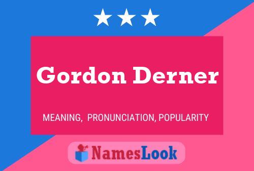 Постер имени Gordon Derner